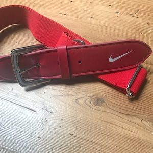 Nike baseball belt red
